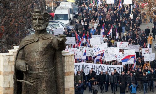 Protest Srba u Severnoj Mitrovici